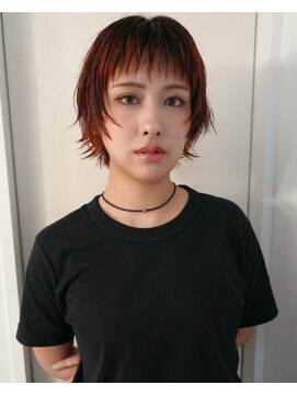 レコ 渋谷(LECO) ボルドーショートレイヤーカット