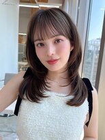 アフロート エル 大阪(AFLOAT L) 重すぎない程よい抜け感レイヤー×ヘーゼルブラウンカラー◎