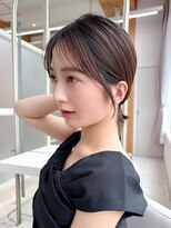 アフロート ディル(AFLOAT D'L)&nbsp;顔周りの似合わせカットとダークアッシュカラーが可愛い