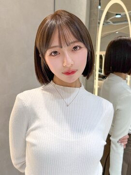 ロンドリメゾン 原宿(Lond re Maison.) ブリーチなし/髪質改善/大人ガーリー/ダークアッシュ/ボブ/原宿