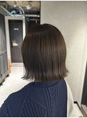 外ハネボブ×アッシュベージュ