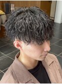 大分メンズカットマッシュツイストスパイラルパーマmen's眉毛