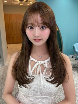 ボタン 熊本(VOTAN) 韓国ヘア/レイヤー/ヘーゼルベージュ/ダブルカラー/初カラー