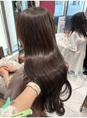 巻いても可愛いグレージュカラー/髪質改善トリートメント