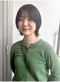 重たいボブに飽きてしまった方に　レイヤーボブ　レッドブラウン