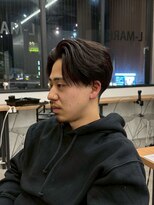 リッチブランドアンドコー 守口店(Rich Brand&Co) センターパートニュアンスパーマ韓国カルマパーマコンマヘア
