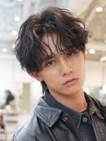 フィフス 大分(fifth)&nbsp;大分シャドウパーマメンズカットラウンドマッシュセンターパート
