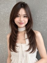 シー バイ ロンド 新宿(Sea by Lond)&nbsp;ワンホンレイヤ ー×ダークブルー[デジタルパーマ/ボブ/韓国]