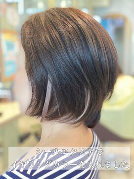 エメールヘア(aimere hair) シールエクステインナーカラーでアッシュ