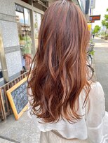 ミニム ヘアー(minim hair)&nbsp;【minim×日比】ロングレイヤー×オレンジカラー