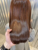 ジーナ 渋谷駅前(Zina)&nbsp;小顔セミウェットウェーブピンクベージュハイライトカラー