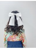 ふわふわハーフアップでガーリーに