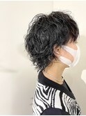 【パーマ】ウルフデジパーのショートスタイル