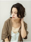 大人かわいい  ふんわり  ワンサイドショート ひし形シルエット