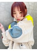 《松本　華》チェリー×ラベンダー　#前上がりボブ