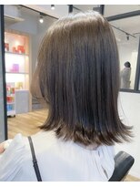 アン たまプラーザ(un) 寒色系外ハネボブ【髪質改善オウジュアサロン】