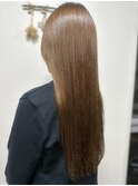 20代30代小顔ゆるふわロンググレージュインナーカラーパープル