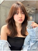 前髪顔周りレイヤーカット×エアリーロング×美髪髪質改善