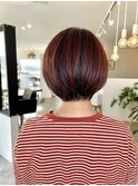 丸みショート◎暖色系カラー