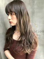 バレイヤージュ　インナーカラー