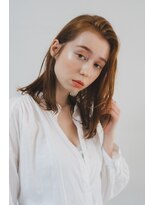 ベンジー オウン 代々木上原店(benji own)&nbsp;深みorangeカラー×ミディ　代々木上原