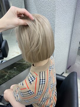 ペレ 栄店(PELE) デザインカラー/レイヤーカット/ウェットヘア/オリーブベージュ