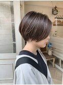 印象アップヘア耳かけ流し前髪ハンサムショート赤羽美容室