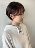 ショート/インナーカラー/ピンク/冬カラー/10代20代30代