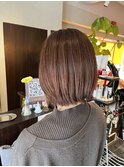 くびれボブ　切りっぱなしボブ