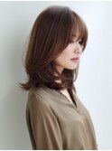 ★暗めカラーグランマッシュフェイスフレーミングデザインカラー