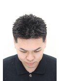 スパイキーショートスキンフェードパーマ