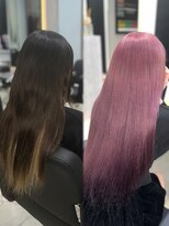 ラピステン 福岡天神 大名店(Lapis)&nbsp;ラベンダーピンク/ホワイトグレージュミニウルフデジタルパーマ