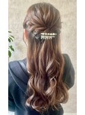 結婚式お呼ばれハーフアップ／ヘアセット/アレンジ