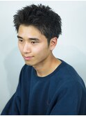 MEN'Sスパイキーショートナチュラル刈り上げスタイル