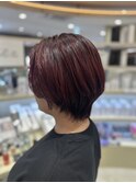 ★レッドブラウン/ショートカット/レイヤーカット