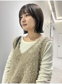 スタイリングも簡単♪切りっぱなしボブ