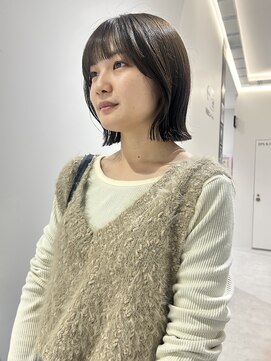 ケンジ 横浜(KENJE) スタイリングも簡単♪切りっぱなしボブ