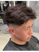 毛流れピンパーマ