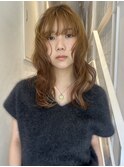 ゴールドベージュ×レイヤーカット