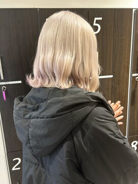 プログレス 仙台駅東口店(PROGRESS) ブリーチ/ミルクティーベージュ/ホワイトベージュ/ボブ