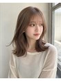 アンダーバーホワイト 高槻店(_WHITE)&nbsp;外ハネミディアム×ベージュカラー