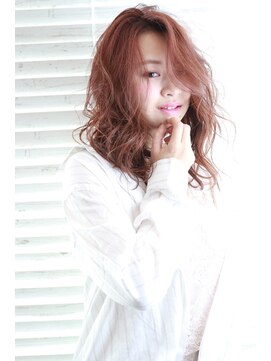 ヘアサロンエム 渋谷店(HAIR SALON M) ヌーディピンクxセミロング