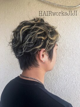 ヘアーワークス ジジ(HAIR works JIJI) メンズがっつりハイライト