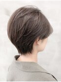 センシュアルショート×グレーベージュカラー×ミニ丸み<徳竹>