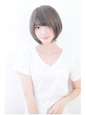 大人可愛い小顔センシュアルショートサイドアッシュベージュ