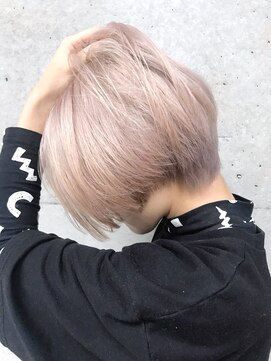 アルバム 銀座(ALBUM GINZA) ペールピンク_毛先パーマことりベージュ_ba265362
