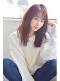 大人可愛い20代30代40代イメチェン似合わせカットレッドブラウン