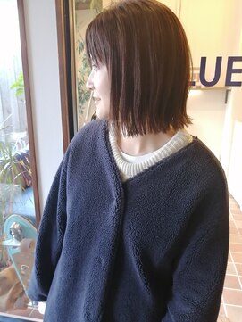 ブルー(BLUE) #BLUE ナチュラル外ハネ
