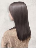 20代30代40代ストレートアッシュベージュ髪質改善艶感カラー