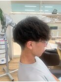 ツーブロック×ソフトツイスト